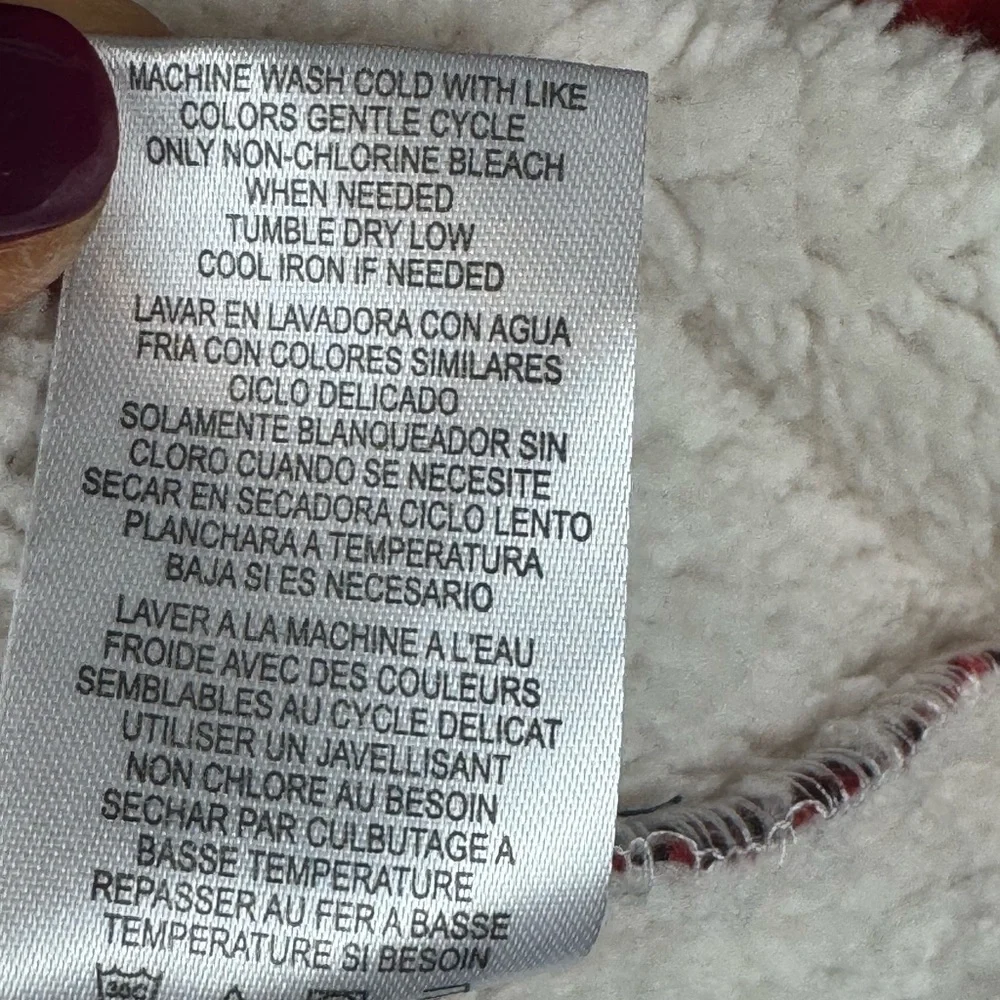 Steve Madden Buffalo Fleece Jacket - Red/White Plaid - Women’s Size Large‎ - Picture 6 of 6